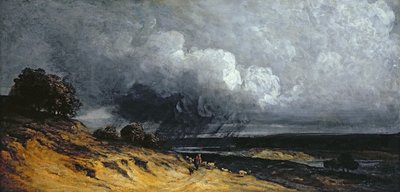 Storm bij Montmartre door Georges Michel