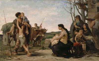 Schets voor de trouwzaal van het gemeentehuis van het 2e district: De Familie door Georges Moreau de Tours