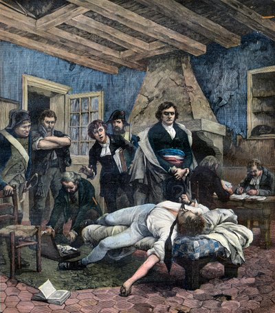 De dood van Charles Pichegru door Georges Moreau de Tours