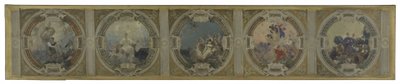 Schets voor de Lobau-galerij in het stadhuis van Parijs: Kunst. Geschiedenis. Filosofie. De Franse Revolutie. Wetenschap door Georges Picard