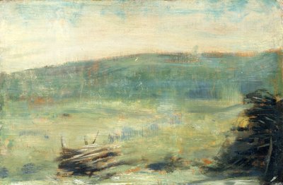 Landschap bij Saint-Ouen door Georges Pierre Seurat