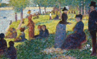 Olie schets voor La Grande Jatte, 1884 door Georges Pierre Seurat