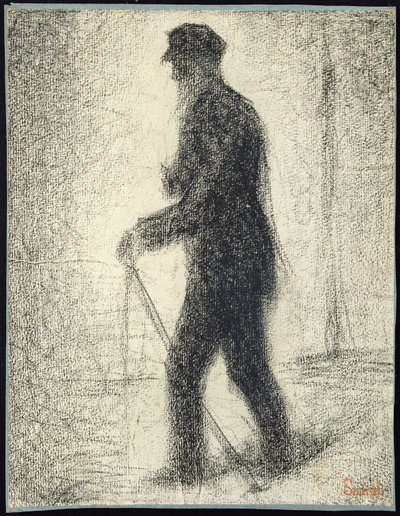 Wandelen, c.1882 door Georges Pierre Seurat