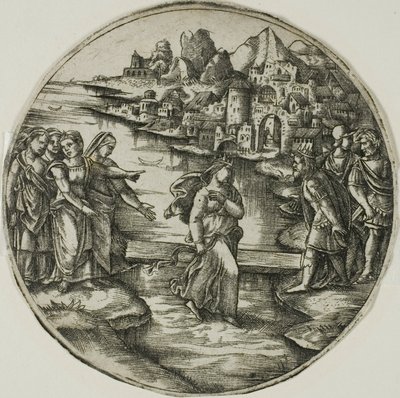 De Koningin van Sheba Lopend op het Water door Georges Reverdy