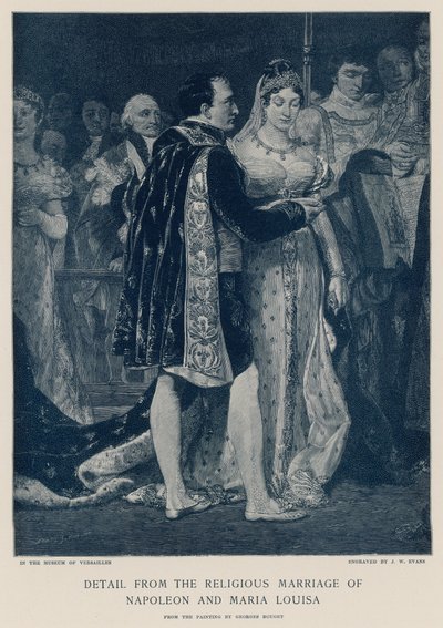 Detail van het religieuze huwelijk van Napoleon en Maria Louisa door Georges Rouget