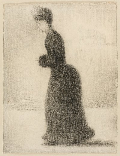 Vrouw met een Mof door Georges Seurat