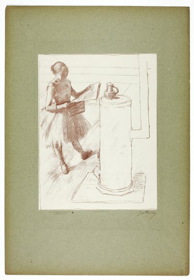 Danser bij de kachel door Georges William Thornley