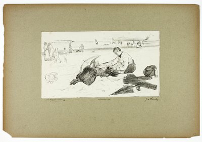 Op het strand door Georges William Thornley