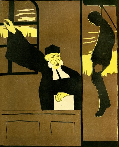Belgische rechter veroordeelt een man tot ophanging, 1904 door Georges d 1878 1937 Ostoya