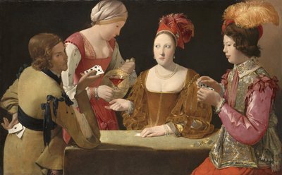 De bedrieger met de klaverenaas door Georges de La Tour
