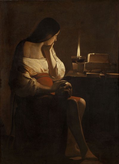 De berouwvolle Maria Magdalena door Georges de La Tour