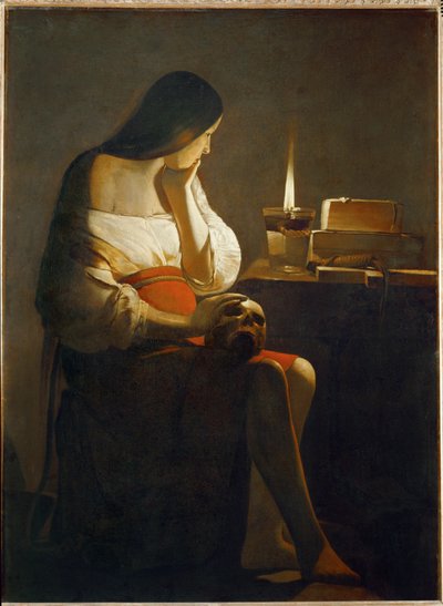 La Madeleine a la Veilleuse - Magdalena met het nachtlampje ... door Georges de La Tour