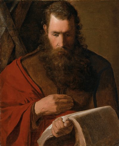 Sint-Andreas (olieverf op doek) door Georges de la Tour