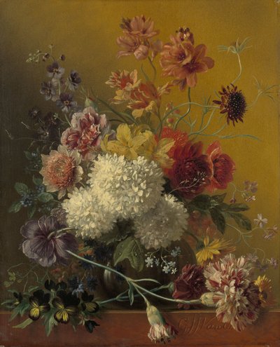Stilleven met bloemen door Georgius Jacobus Johannes van Os