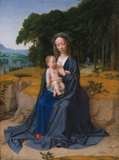 De rust tijdens de vlucht naar Egypte, c.1512-15 door Gerard David