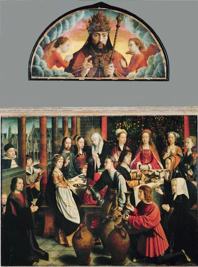 De bruiloft in Kana ... door Gerard David
