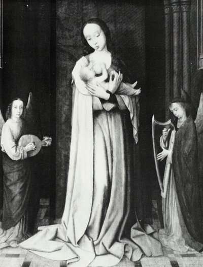 Maagd in de apsis door Gerard David