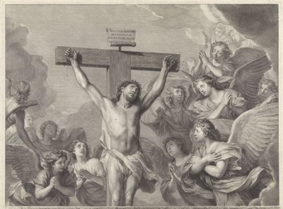 Christus aan het kruis door Gérard Edelinck