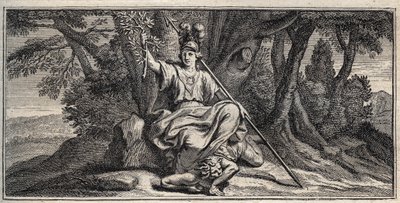 Minerva verslaat Discord - gravure door Gerard Edelinck naar Daniel Halle door Gérard Edelinck