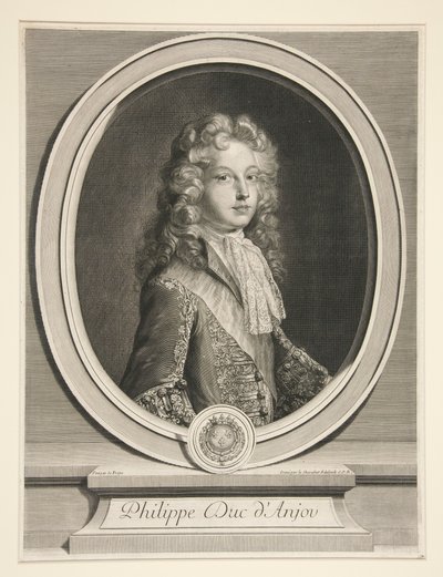 Filips V, hertog van Anjou door Gérard Edelinck
