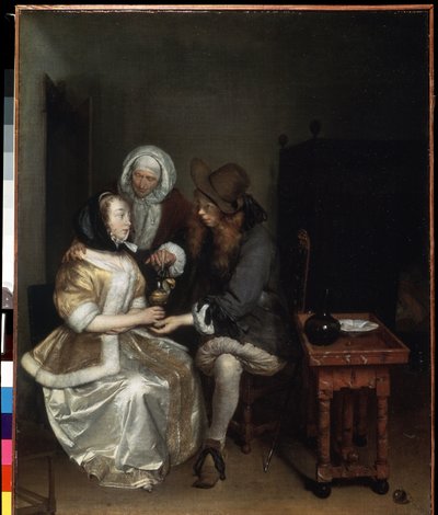 Een glas limonade door Gerard Terborch