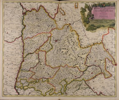 Delphinatus praefectura quae Gallis audit regering van Daufhiné bipartitus in superiorem et inferiorem door Gerard Valck