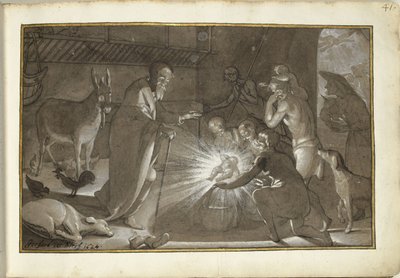 Aanbidding door de herders door Gerard ter Borch