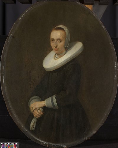 Johanna Bardoel (overleden na 1667). Echtgenote van Gerard van der Schalcke door Gerard ter Borch (II)