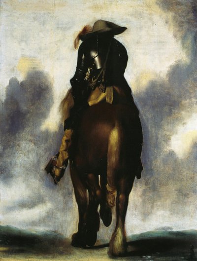 Man te paard, van achteren gezien door Gerard ter Borch