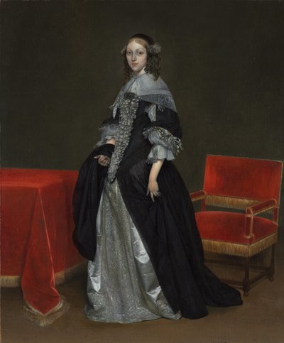 Portret van een Vrouw door Gerard ter Borch