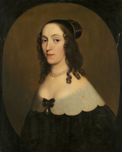 Portret van Louise Christina (1606-69), gravin van Solms-Braunfels door Gerard van Honthorst (workshop of)