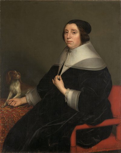 Portret van een vrouw door Gerard van Honthorst