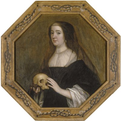 Portret van Amalia van Solms door Gerard van Honthorst