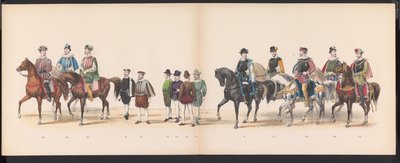 Maskerade van de Leidse studenten, 1870 (plaat 9) door Gerardus Johannes Bos