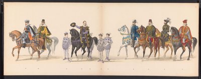 Maskerade van de Leidse studenten, 1875 (plaat 5) door Gerardus Johannes Bos