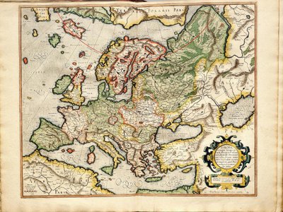 Atlas sive Cosmographicae Meditationes de Fabrica Mundi et Fabricati Fugura Europe: Livonia, Rusland door Gerardus Mercator