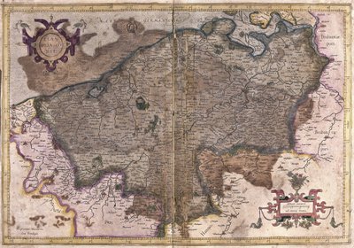 België (gravure) door Gerardus Mercator