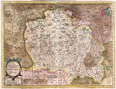Bourbonnais, Frankrijk (gravure) door Gerardus Mercator