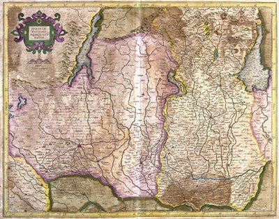 Brescia en Milaan, Italië door Gerardus Mercator
