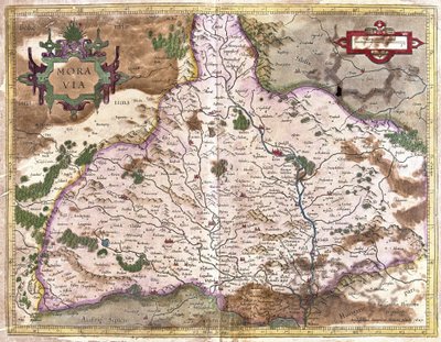 Moravië, Tsjechië (gravure) door Gerardus Mercator