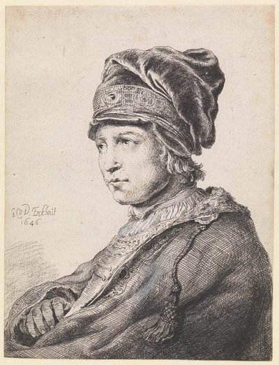 Portret van een jongeling door Gerbrand van den Eeckhout