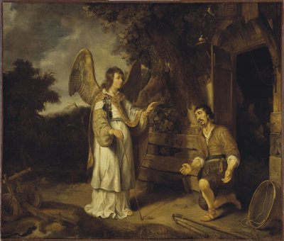 De Engel en Gideon door Gerbrand van den Eeckhout