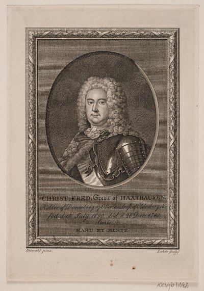 Deens: Christian Frederik graaf van Haxthausen door Gerhard Ludvig Lahde