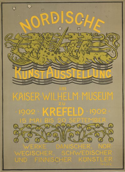 Nordische Kunstausstellung im Kaiser Wilhelm Museum 1902 door Gerhard Munthe