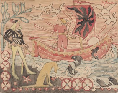 Het speelse lied, ca. 1892 door Gerhard Munthe