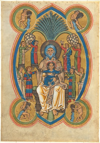 Paradijs met Christus in de Schoot van Abraham door German 13th Century