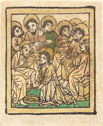 Christus Wast de Voeten van de Apostelen door German 15th Century