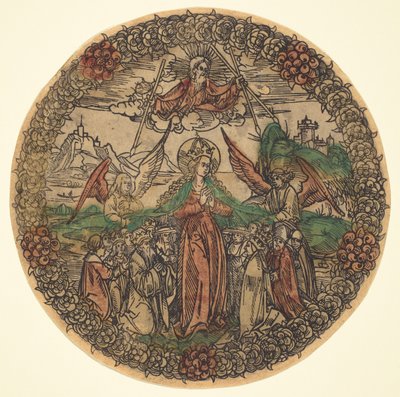 Madonna in een rozenkrans door German 15th Century