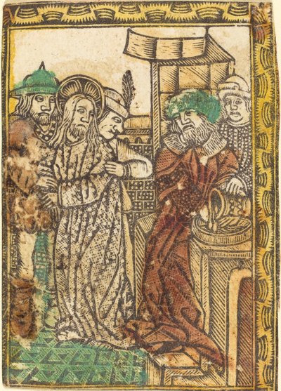Pilatus wast zijn handen door German 15th Century