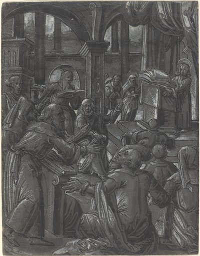 Christus in Gesprek met de Doktoren door German 16th Century